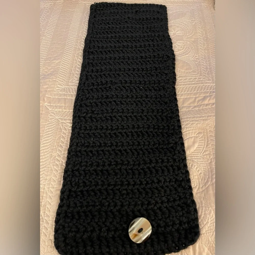 Black Coat Collar/Scarf with matching Bucket Hat